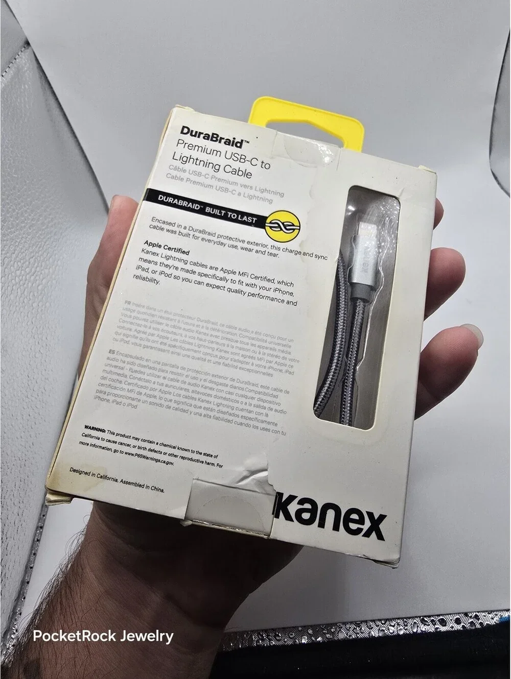 Kanex DuraBraid Premium USB-C to Lightn Cable 4ft Space Grey